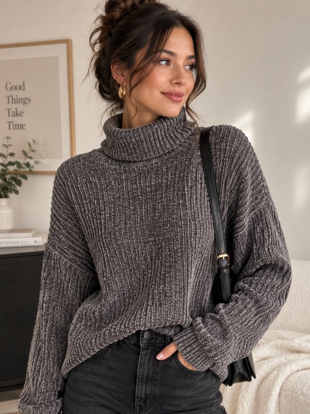 H&M Ribbed Turtleneck Sweater - Size S - Fall & Winter style